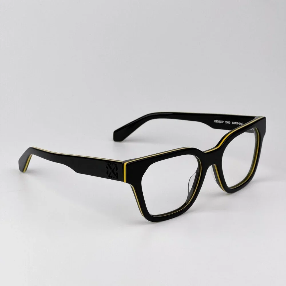 Off-White STYLE 7P Women Eyeglasses Black/Yellow Square | Model OERJ07P 1300